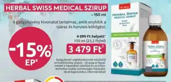 Benu Gyógyszertárak Herbal Swiss medical szirup ajánlat