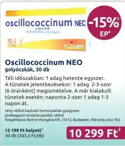 Benu Gyógyszertárak Oscillococcinum NEO ajánlat