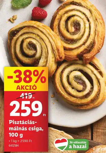 Lidl Pisztáciás- málnás csiga ajánlat