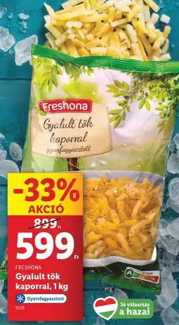 Lidl FRESHONA Gyalult tök kaporral ajánlat