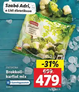 Lidl FRESHONA Brokkoli- karfiol mix ajánlat