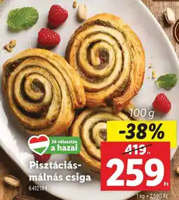 Lidl Pisztáciás- málnás csiga ajánlat