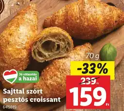 Lidl Sajttal szórt pesztós croissant ajánlat