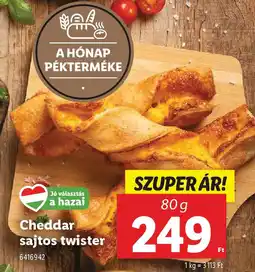 Lidl Cheddar sajtos twister ajánlat