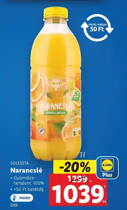 Lidl SOLEVITA Narancslé ajánlat