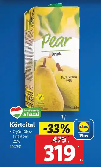 Lidl Körteital ajánlat