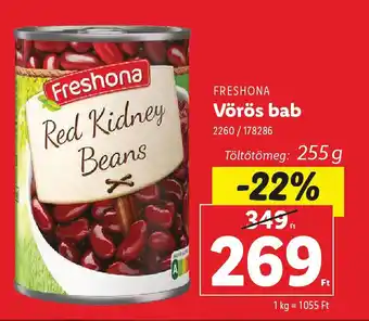 Lidl FRESHONA Vörös bab ajánlat