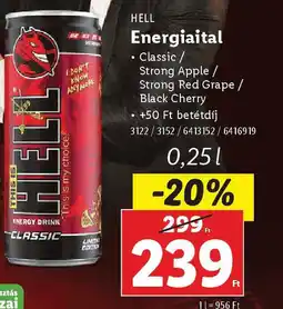 Lidl HELL Energiaital ajánlat