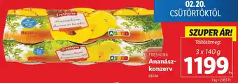 Lidl FRESHONA Ananászkonzerv ajánlat