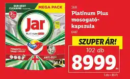 Lidl JAR Platinum Plus mosogató- kapszula ajánlat