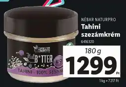 Lidl NÉBAR NATURPRO Tahini szezámkrém ajánlat