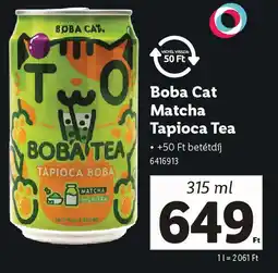 Lidl Boba Cat Matcha Tapioca Tea ajánlat