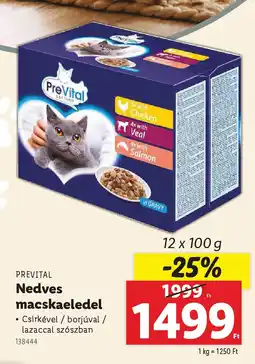 Lidl PREVITAL Nedves macskaeledel ajánlat