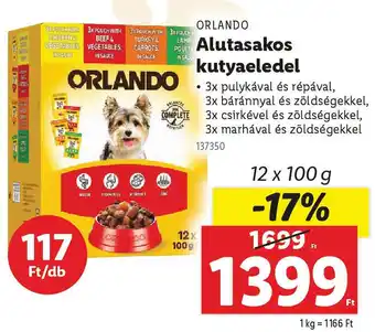 Lidl ORLANDO Alutasakos kutyaeledel ajánlat