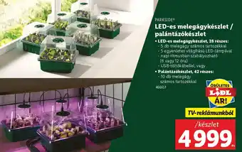 Lidl PARKSIDE LED-es melegágykészlet / palántázókészlet ajánlat