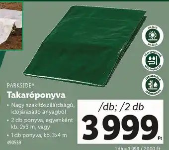 Lidl PARKSIDE Takaróponyva ajánlat