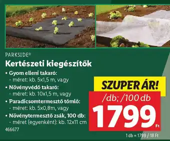 Lidl PARKSIDE Kertészeti kiegészítők ajánlat