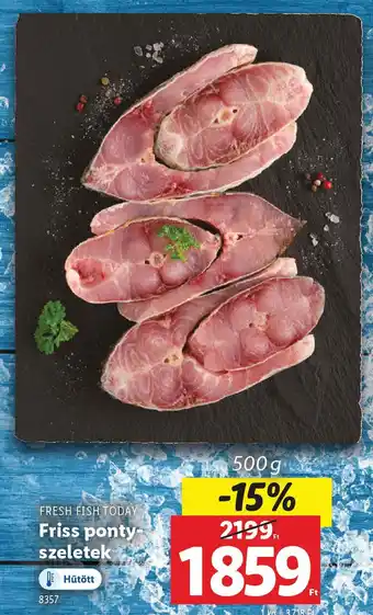 Lidl FRESH FISH TODAY Friss pontyszeletek ajánlat