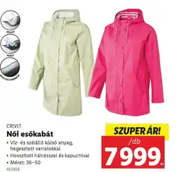 Lidl CRIVIT Női esőkabát ajánlat