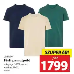 Lidl LIVERGY Férfi pamutpóló ajánlat