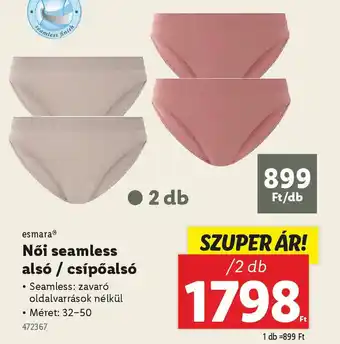 Lidl Esmara Női seamless alsó / csípőalsó ajánlat