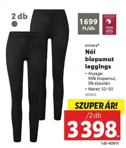 Lidl Esmara Női biopamut leggings ajánlat