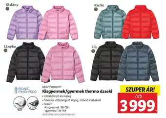 Lidl Lupilu / Pepperts Kisgyermek / gyermek thermo dzseki ajánlat