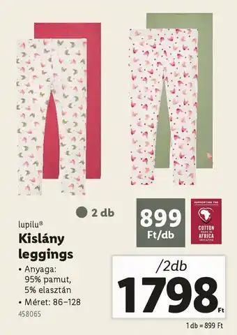 Lidl Lupilu Kislány leggings ajánlat