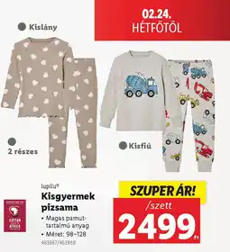 Lidl Lupilu Kisgyermek pizsama ajánlat