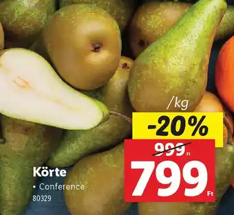 Lidl Körte ajánlat