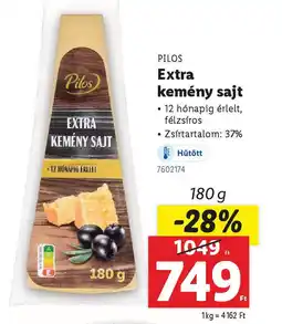 Lidl PILOS Extra kemény sajt ajánlat