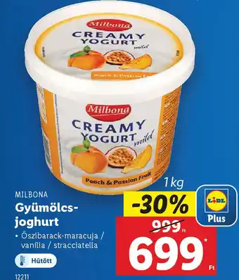 Lidl MILBONA Gyümölcsjoghurt ajánlat