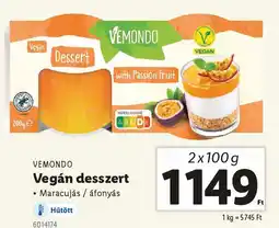 Lidl VEMONDO Vegán desszert ajánlat