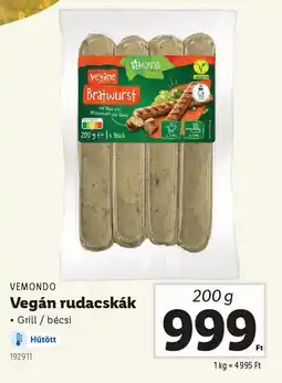 Lidl VEMONDO Vegán rudacskák ajánlat