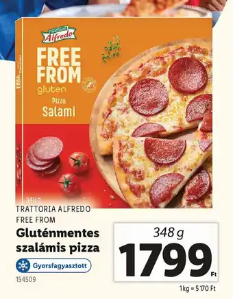 Lidl TRATTORIA Alfredo Gluténmentes szalámis pizza ajánlat