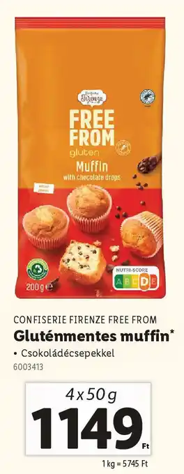 Lidl CONFISERIE FIRENZE FREE FROM Gluténmentes muffin ajánlat