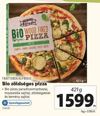 Lidl TRATTORIA ALFREDO Bio zöldséges pizza ajánlat