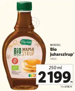 Lidl MARIBEL Bio juharszirup ajánlat