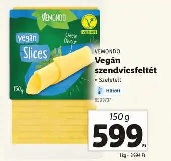 Lidl VEMONDO Vegán szendvicsfeltét ajánlat