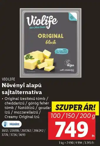 Lidl VIO LIFE Növényi alapú sajtalternatíva ajánlat