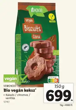 Lidl VEMONDO Bio vegán keksz ajánlat