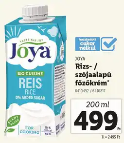 Lidl JOYA Rizs- / szójaalapú főzőkrém ajánlat