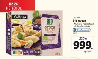 Lidl CULINEA Bio gyoza ajánlat