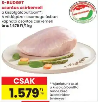 Spar Market S-BUDGET csontos csirkemell ajánlat