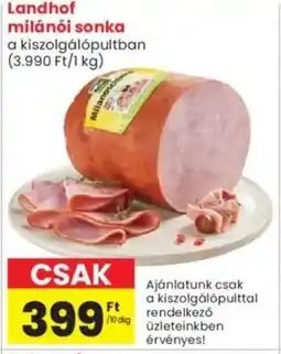 Spar Market Landhof milánói sonka ajánlat