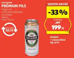 ALDI Karlskrone prémium pils ajánlat