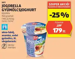 ALDI Zott Jogobella gyümölcsjoghurt ajánlat