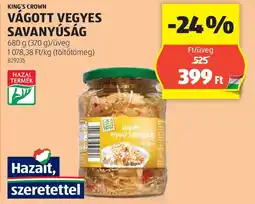 ALDI King's Crown Vágott vegyes savanyúság ajánlat