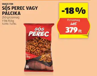 ALDI Snack Fun Sós perec / pálcika ajánlat