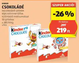 ALDI Kinder Csokoládé ajánlat